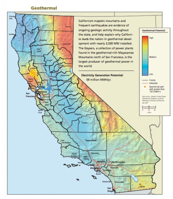 California Geothermal Map