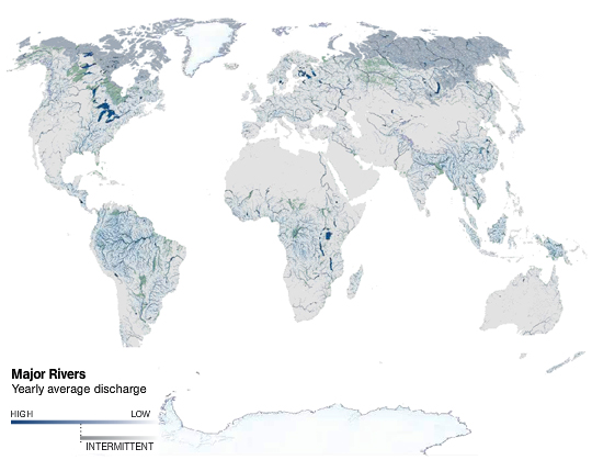 World Major Rivers Map - National Geographic