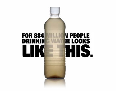 For 884 million people, drinking water looks like this. 