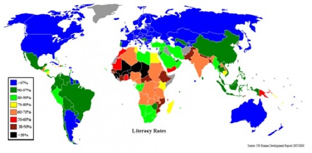 Literacy Rates Map