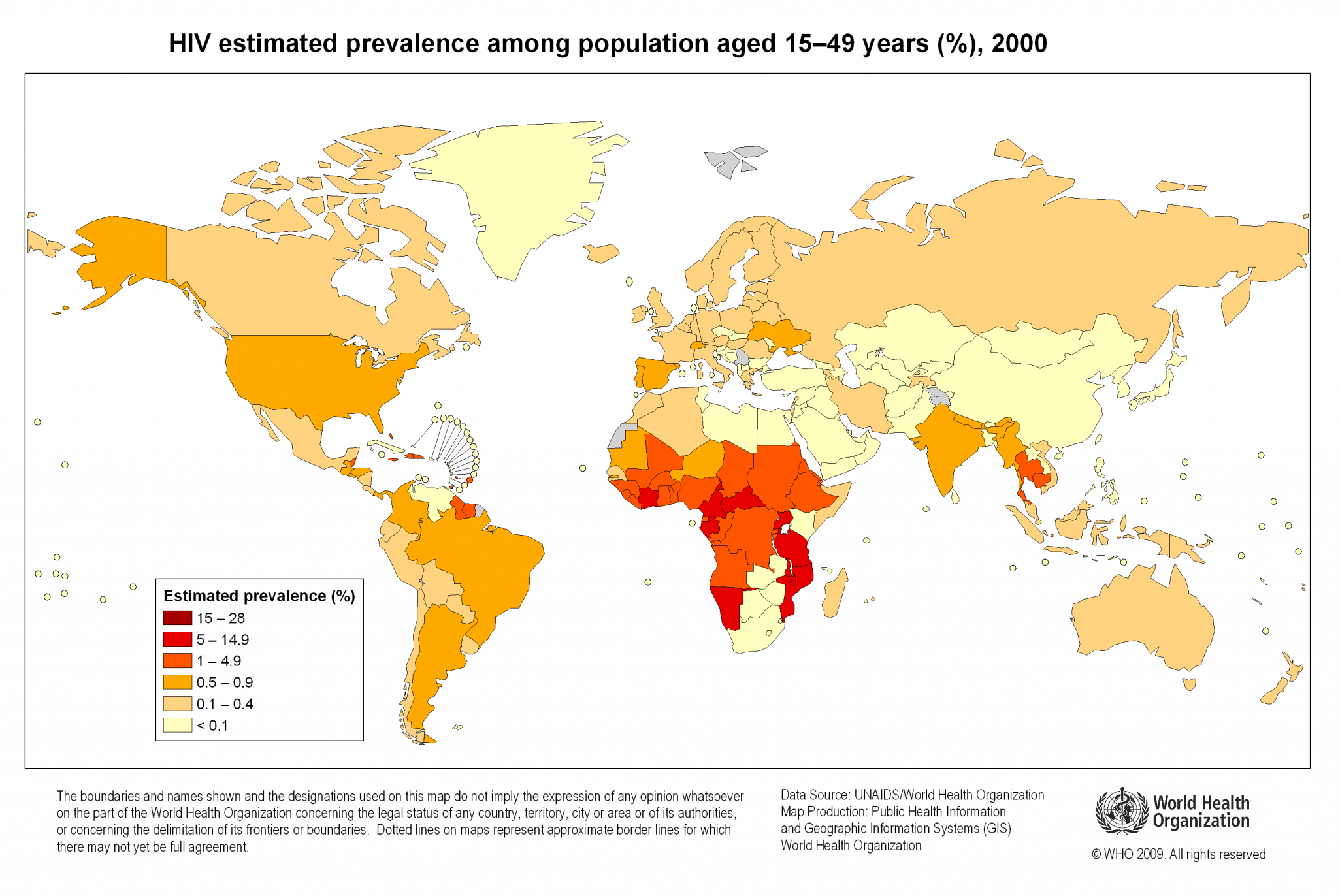 HIV prevalency 2000