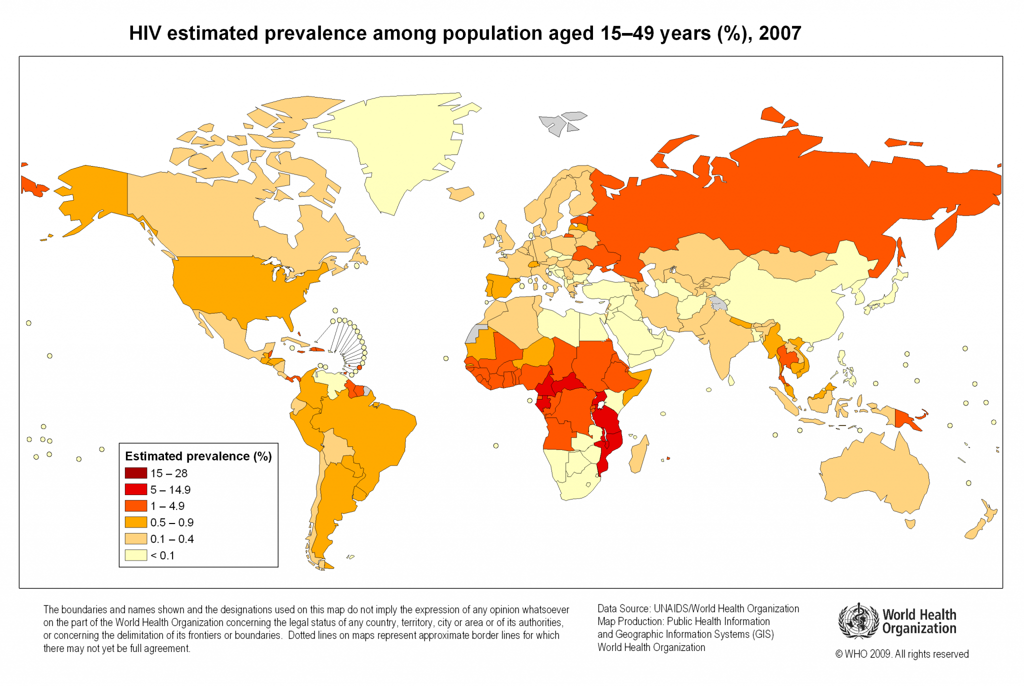 HIV prevalency 2007