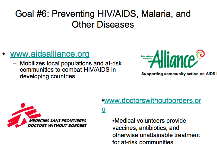 Organizations Working to Prevent or Treat Global Infectious Diseases