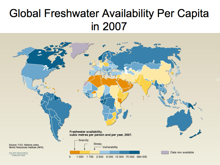 Global Freshwater Availability Per Capita (2007)